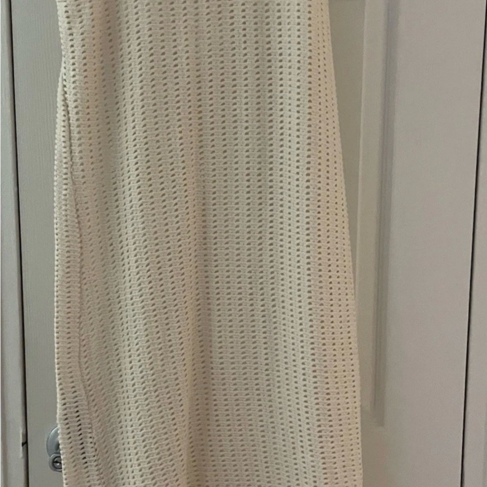 Mango MNG Beige Open Knit  Dress Small